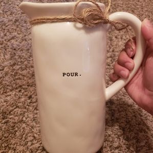 Rae Dunn POUR pitcher typewriter